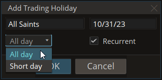 Instrument Holidays feature