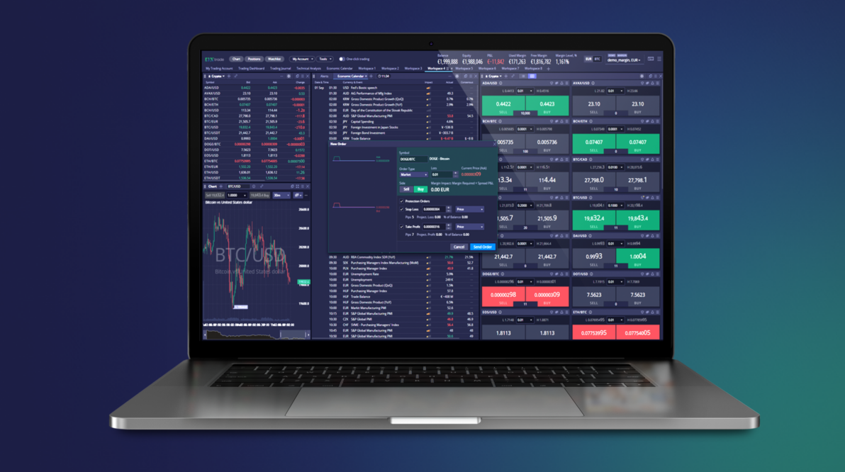 A Spot and Margin Cryptocurrency Trading Platform for a European Broker