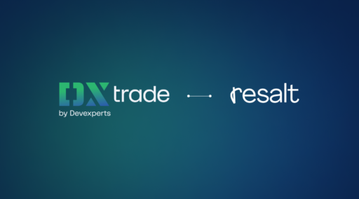 Resalt.io CRM logo and DXtrade FX Platform logo
