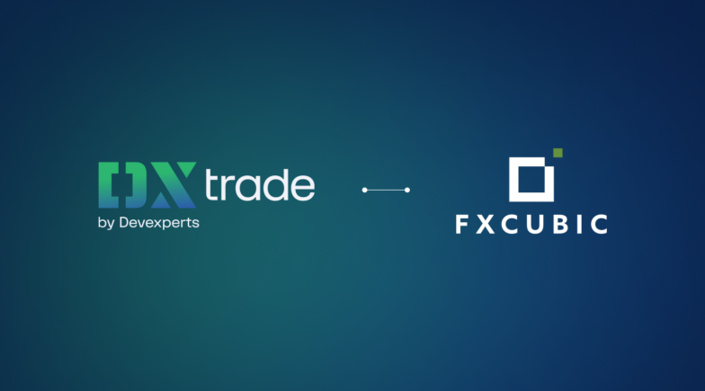 DXtrade CFD platform logo and FXCubic logo