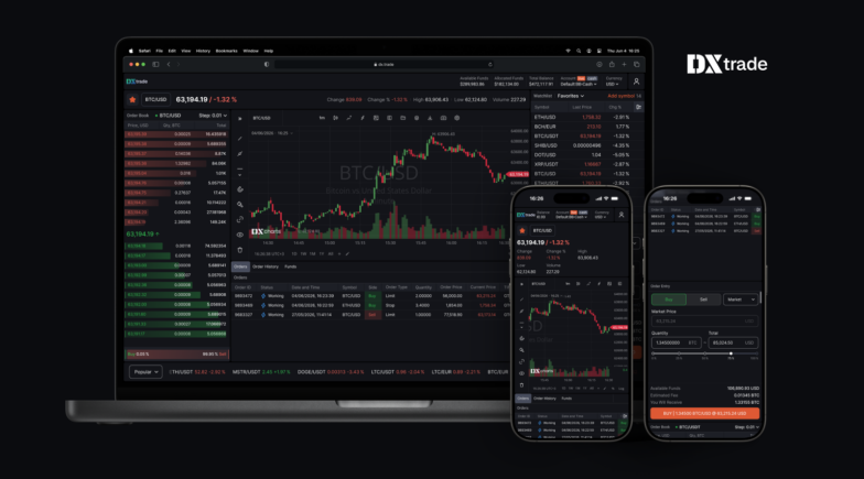 DXtrade's new cryptocurrency trading platform